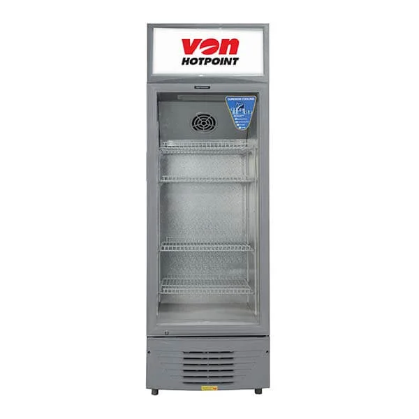 Von Hotpoint HPBC198W Vertical Cooler, 188L - White+Grey