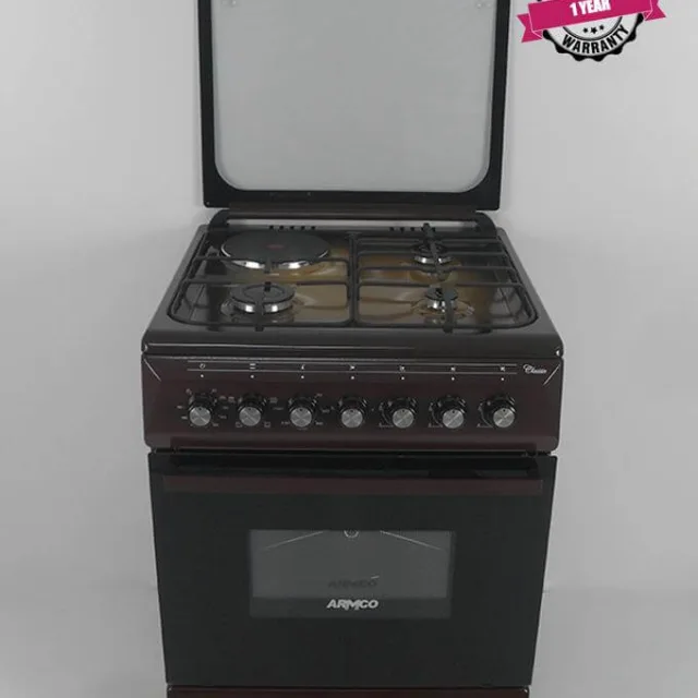 ARMCO Standing cooker GC-F6631QX(TDF) - 3 Multi Gas Burners , 1 Electric, 60x60 Gas Cooker, Mechanical Timer in Kenya