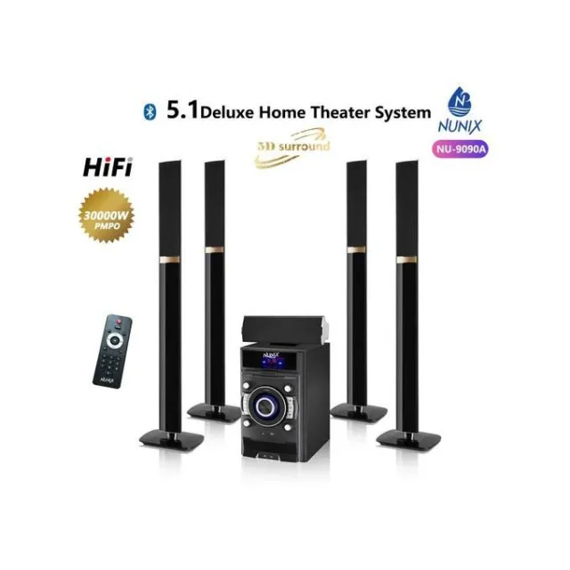 Nunix HiFi 5.1 Deluxe Home Theatre System- Flat Tall Boy