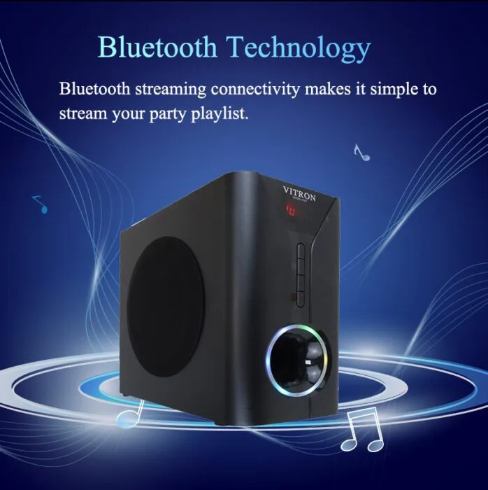 Vitron V527 2.1ch Subwoofer 9,000W 2 Tall boys Audio Soundbar system - Image 2