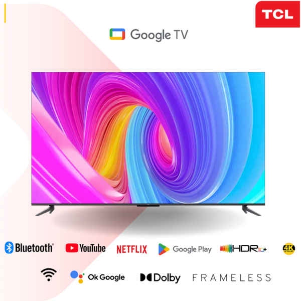 TCL 50P735 50 Inch Smart TV 4K HDR Google TV Frameless, Bluetooth, Netflix & YouTube 2 call 0711477775 or 0711114001 TCL 50P735 50 Inch Smart TV