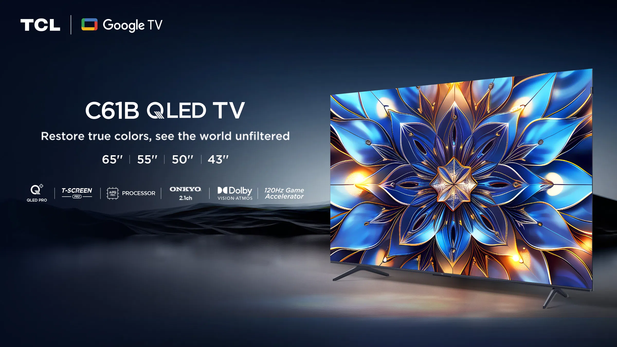 TCL 65C61B 65-inch 4K QLED PRO TV