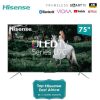 Hisense 75 inch Smart TV ULED 75U7G UHD 4K HDR Dolby Vision Frameless Bluetooth Vidaa