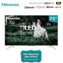 Hisense 75 inch Smart TV ULED 75U7G UHD 4K HDR Dolby Vision Frameless Bluetooth Vidaa – Front