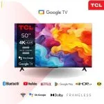 TCL 50V6B 50 inch UHD 4K Google Smart TV 2024 HDR10 Micro Dimming HDR10 60Hz Dolby Audio Bluetooth YouTube Netflix (50V6B)
