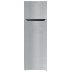 MIKA Fridge 261L 2 Door Top Mount Freezer Defrost (Direct Cool) Line Silver Dark – Front
