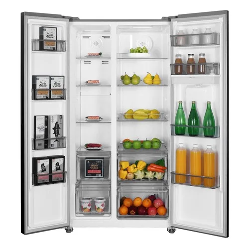 MIKA FRIDGE 529L 2 Door Side By Side Inox Line Brush MRNF2DW529XLBV