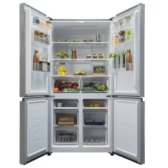 Mika Fridge 592L 4Door Bottom Mount Freezer MRNF4D592GBV Black Glass – Open