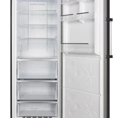 MIKA Convertible Modular Larder Fridge/Upright Freezer, No Frost (Frost Free),MRNFC380DBLV Freezer, Black – Open