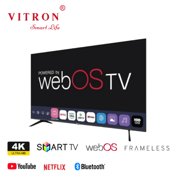 Vitron 55 Smart TV HTC5588USWO 4K UHD Smart webOS TV with Bluetooth, Netflix,Youtube, Slim Frameless 3 call 0711477775 or 0711114001 Vitron 55 Smart TV