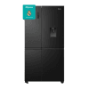 Hisense 549L No-Frost Fridge Side by Side Black with Water Dispenser REF668DR