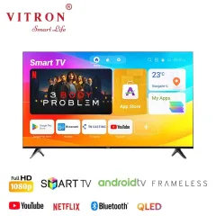 Vitron 43 inch QLED Smart TV 4300QFS Full HD 1080p YouTube Netflix & Bluetooth – Front