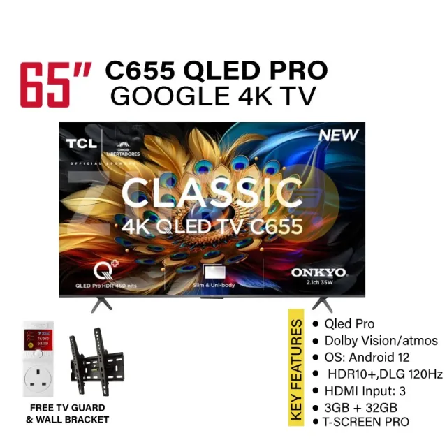 TCL C655 65″ QLED PRO Smart TV – Experience Brilliance