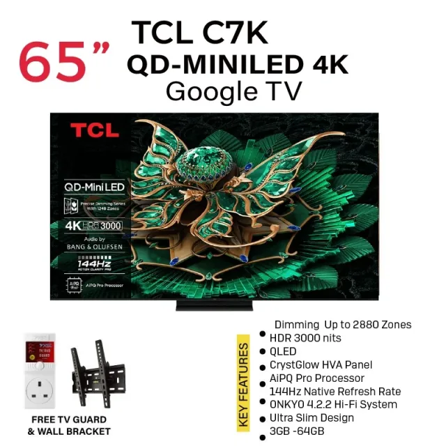 TCL 65C7K 65″ QD-MiniLED Smart TV Price in Kenya | Premium 4K Display & Dolby Vision