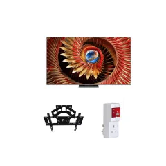 TCL 98 inch Premium QD-MiniLED Smart TV 98C8K Bundle Package – Front