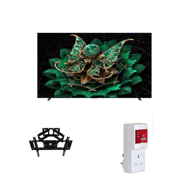 TCL 85C7K 85 Inch QD‑MiniLED Smart TV Bundle Package – Brilliant 4K HDR